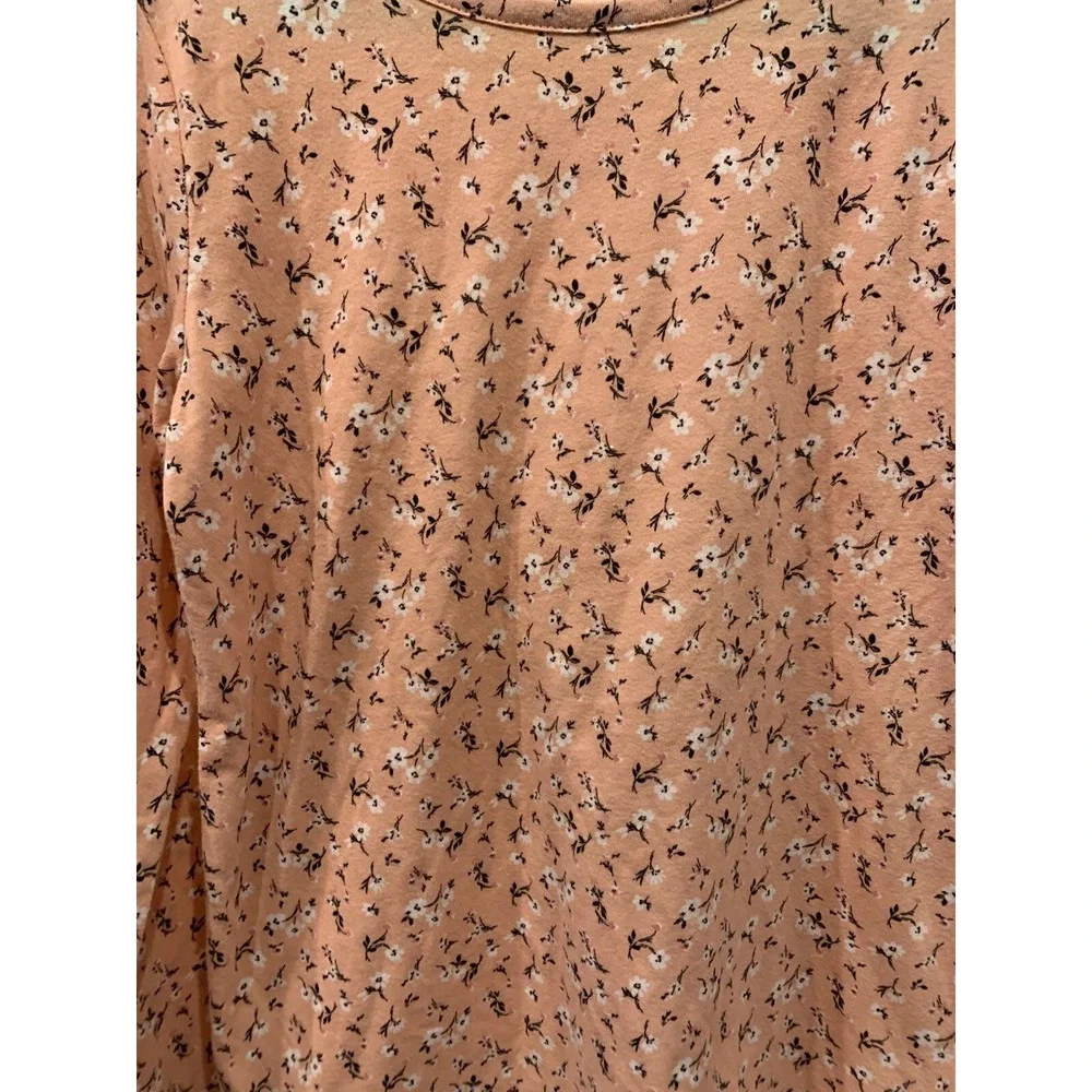 Girls Childrens Place Pink Floral Print Long‎ Sleeve Shirt - , Pink L (10/12)